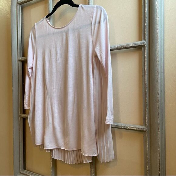 Club Monaco-Kassandra Pleated Baby Pink Blouse (Size:XS) - Picture 4 of 8